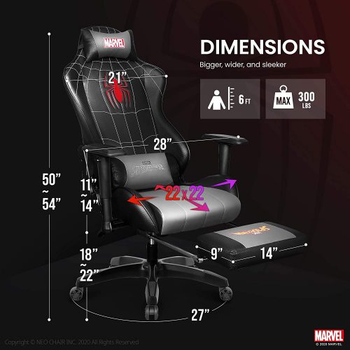 SpiderMan Gaming Chair Official Marvel Massage Chair Yinz Buy