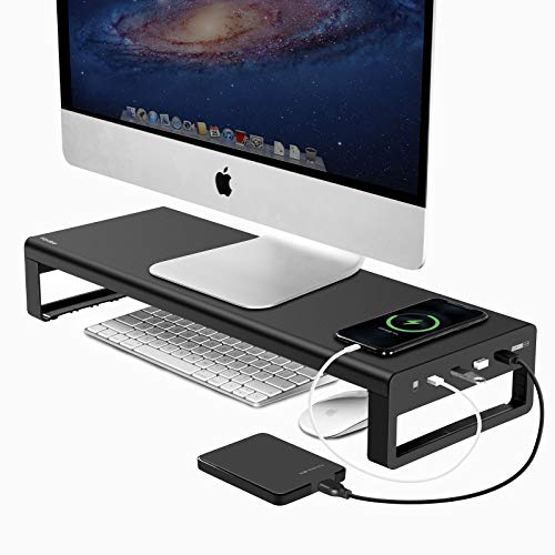 monitor riser stand aluminum computer stand with usb ports yinzbuy