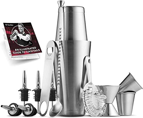 cocktail shaker set stainless steel barware essentials for the home bartender yinzbuy