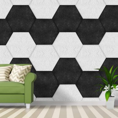 how to soundproof a room with hexagon acoustic panels