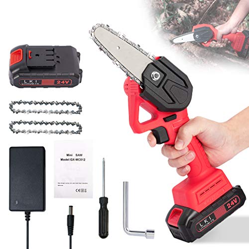 cordless mini chainsaw moyotec small pruning saw 4 inch blade 24v battery yinzbuy