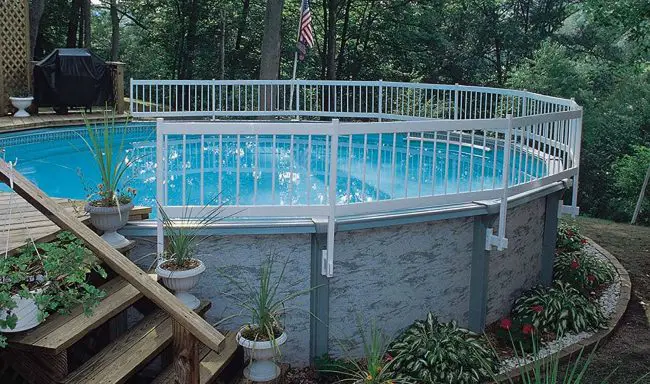 above ground pool round pool with deck