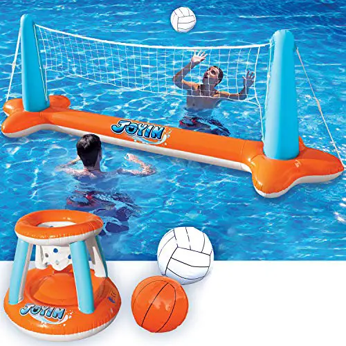 pool basketball volleyball combo inflatable float set summer games yinzbuy