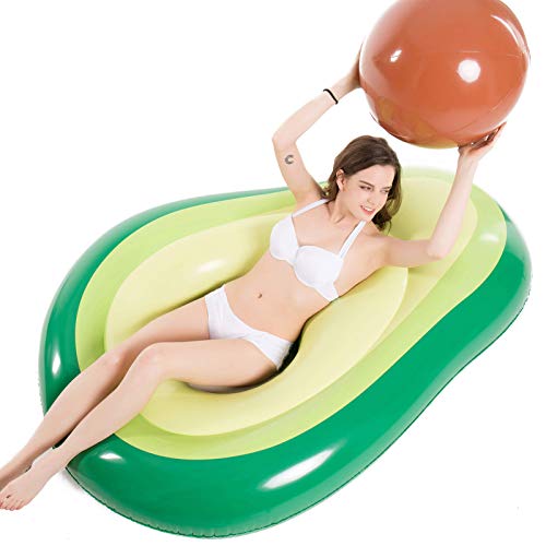 avocado pool float inflatable raft and beach ball seed pool toy yinzbuy