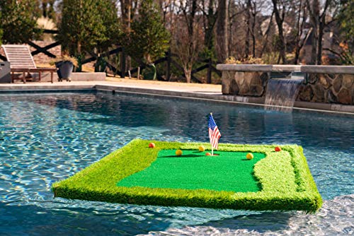 floating golf green chipping hole and pool pad for golf lovers yinzbuy