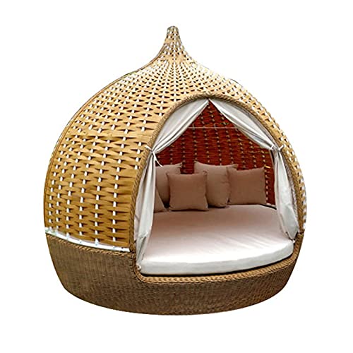 round outdoor daybed rattan birdcage sofa bed design yinzbuy