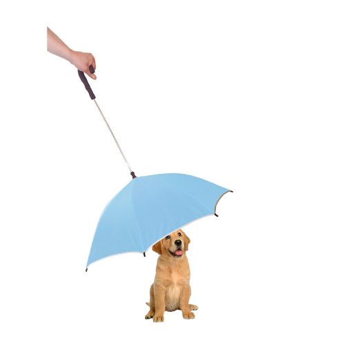 dog umbrella with leash and reflective strip for rainy walks yinzbuy