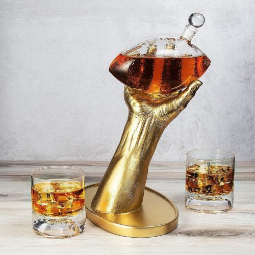 football decanter glass whiskey decanter for the nfl ncaa fan yinzbuy