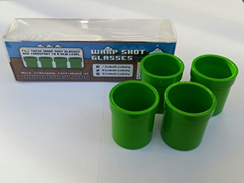 warp pipe shot glass nintendo super mario themed plastic pipes yinzbuy