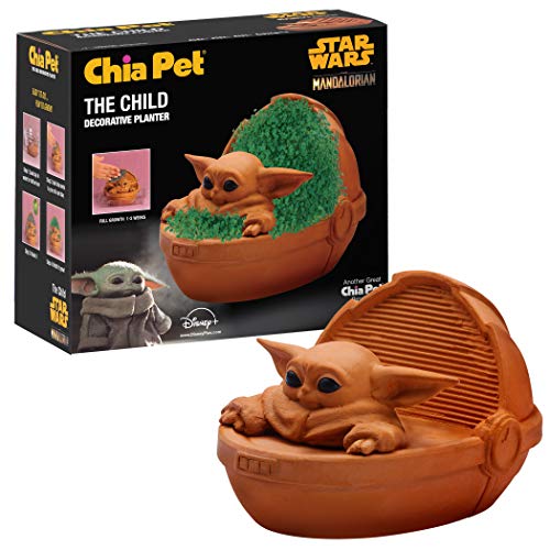 baby yoda chia pet in a terra cotta planter pod yinzbuy