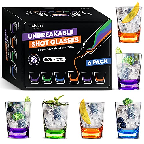 unbreakable shot glasses set of six stronger than glass yinzbuy