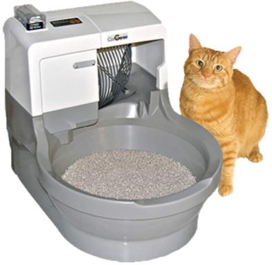 self cleaning and self flushing automatic catgenie litter box