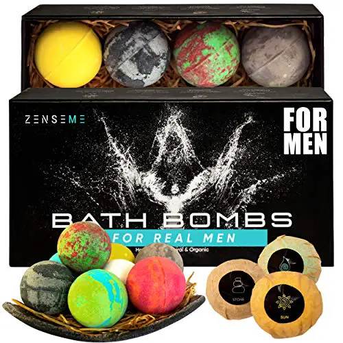 bath bombs for men a manly gift box with masculine organic scents yinzbuy