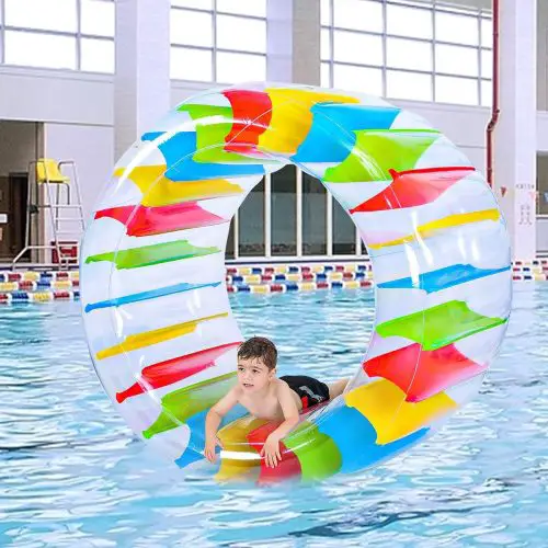 inflatable water wheel 65 inch inflatable hamster pool float stand run and lounge