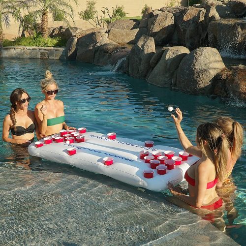 floating beer pong table inflatable pool party lounge yinzbuy