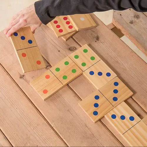 giant lawn dominoes 28 piece wooden outdoor game set yinzbuy