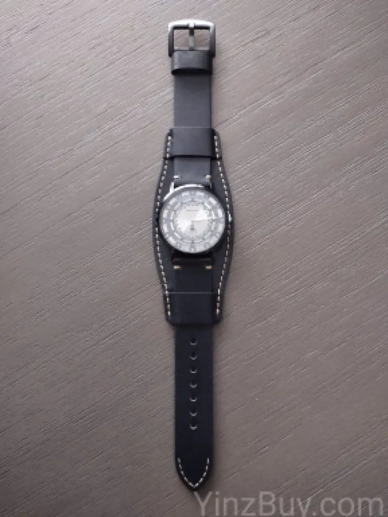 adjustable black leather watch band copyright yinzbuy